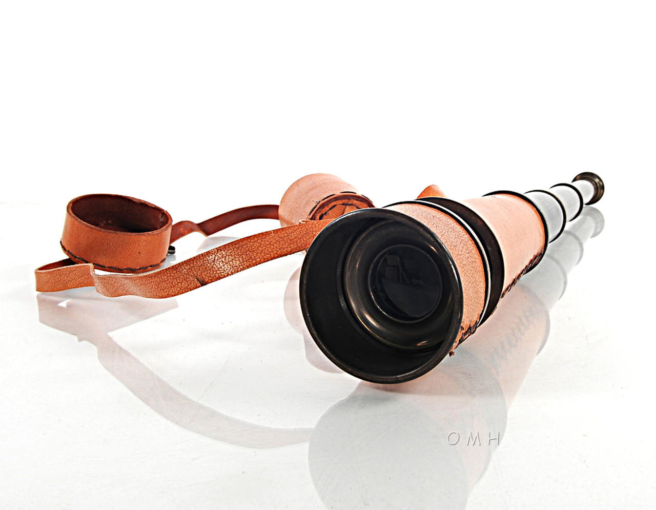 Pirate Spyglass Antiqued Brass Leather Handheld Telescope