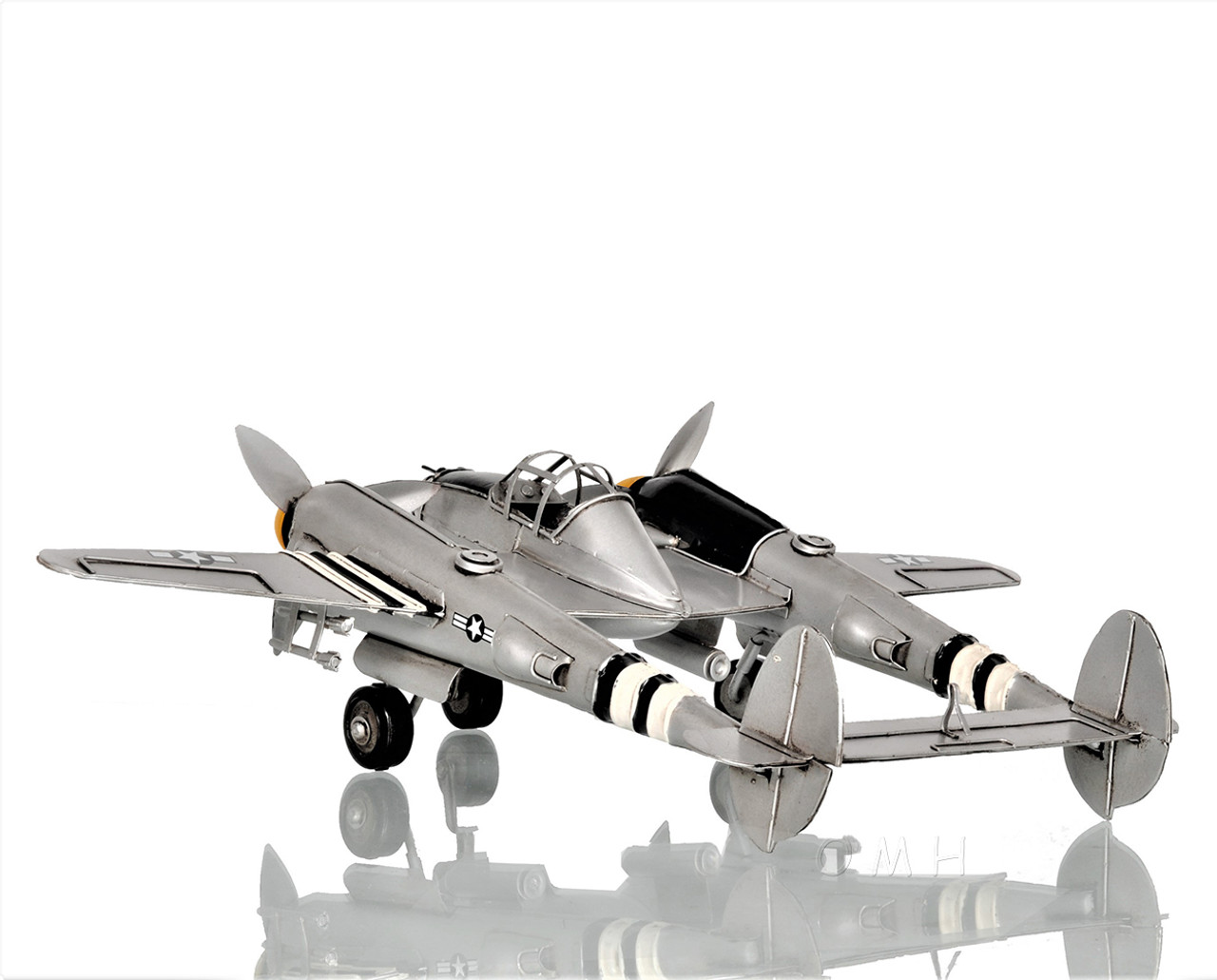 Lockheed P-38 Lightning Heavy Fighter Bomber Model WWII Airplane Decor