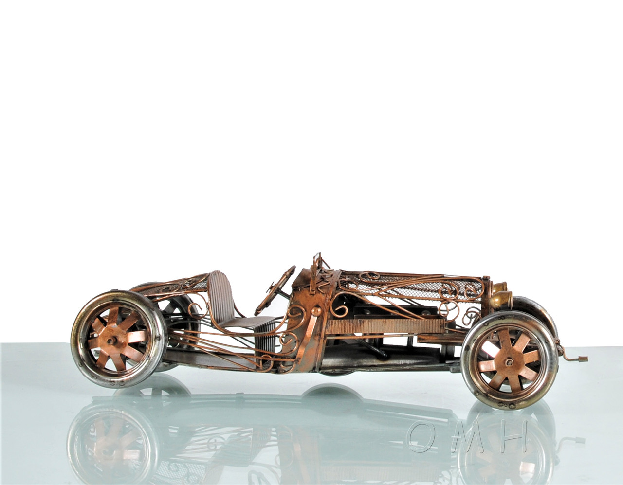 Bugatti 35 Cutaway Car Metal Model Decorative Scrolls