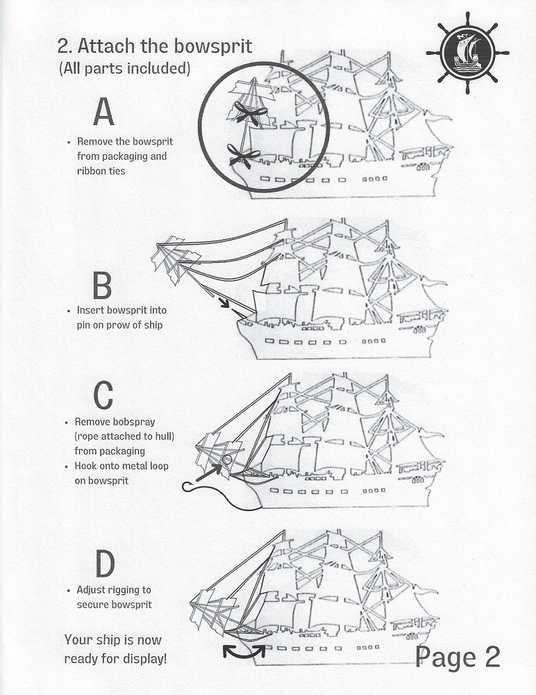 Semi-Built HMS Victory Instructions