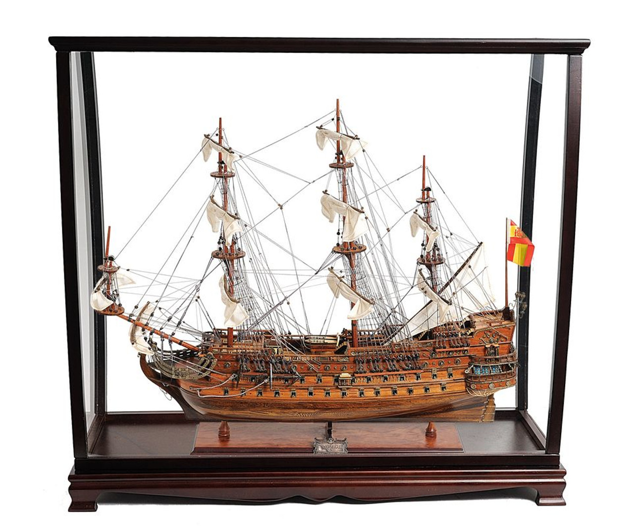 San Felipe Display Case Wooden Tall Ship Model