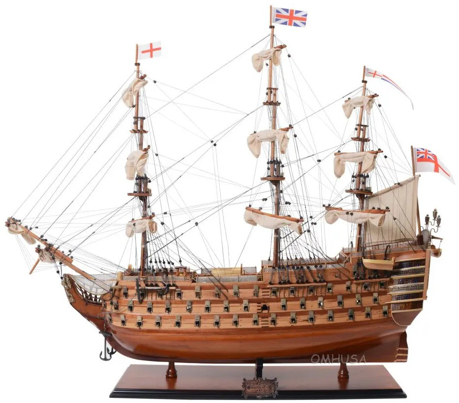 HMS Victory Model Floor Display Case Nelsons Flagship