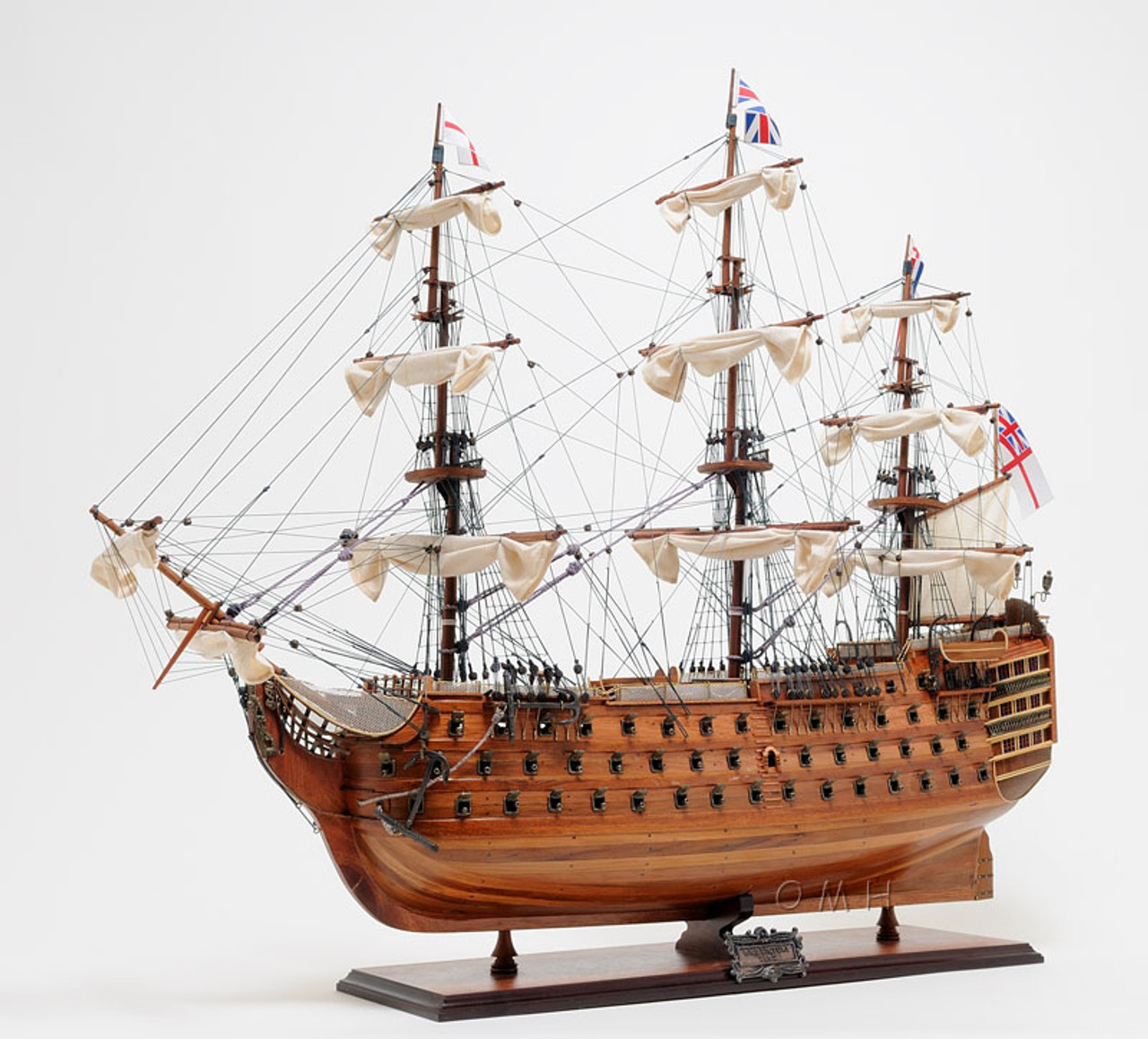 HMS Victory Nelsons Tall Ship Model and Display Case