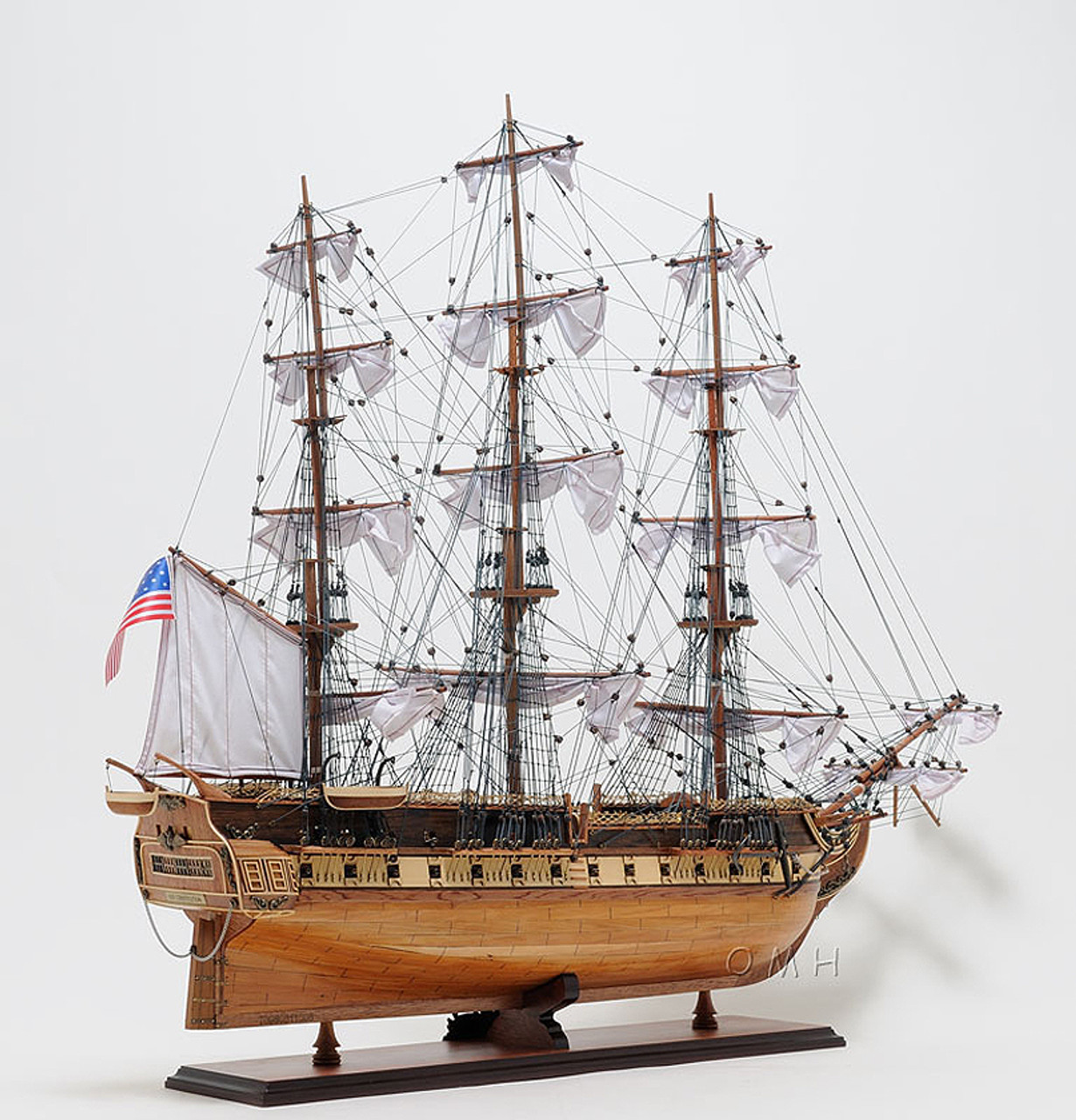 USS Constitution Model Opening Front Display Case