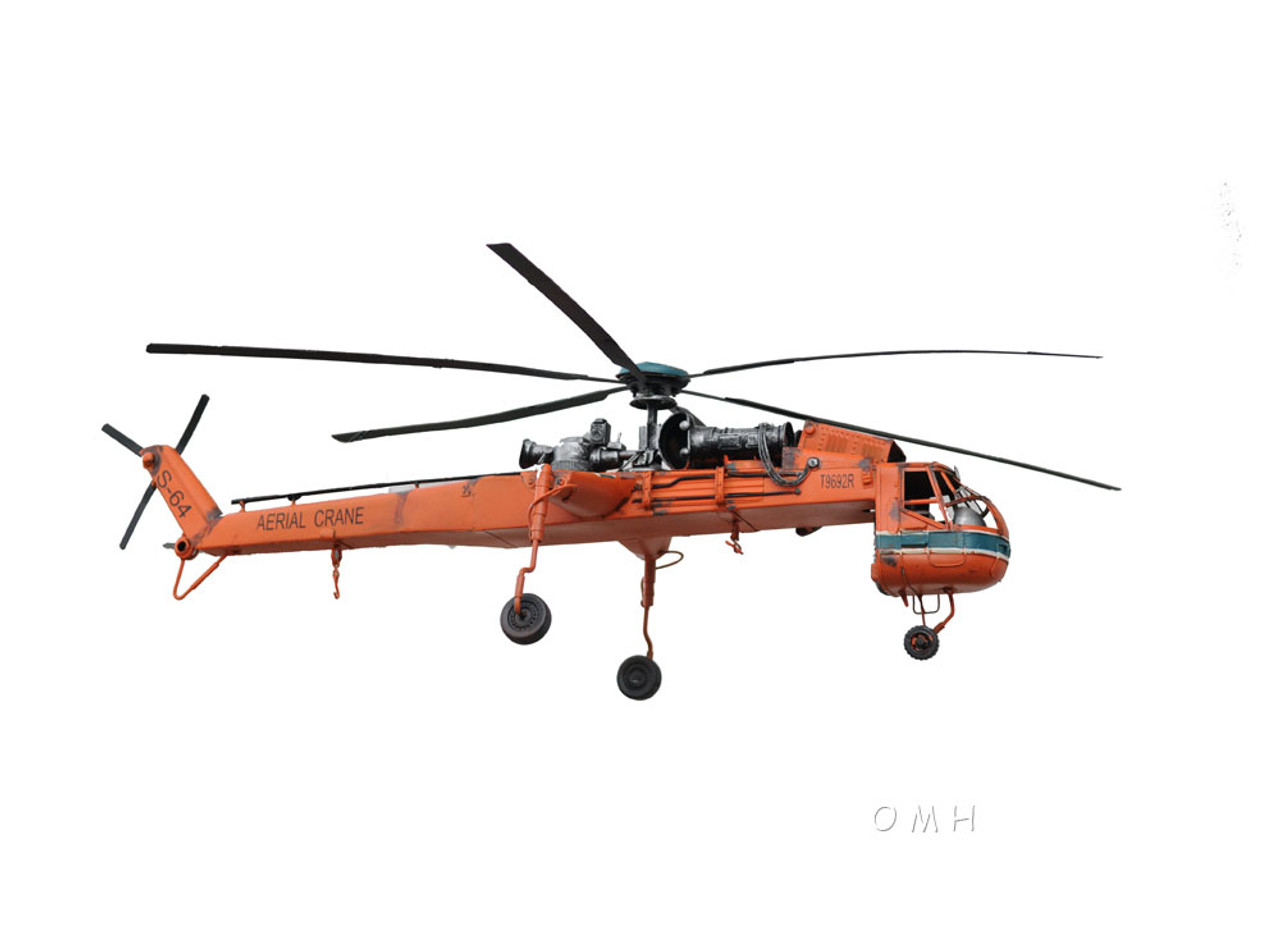 Sikorsky S-64 Skycrane Heavy Lift Helicopter Model Aerial Flying Crane