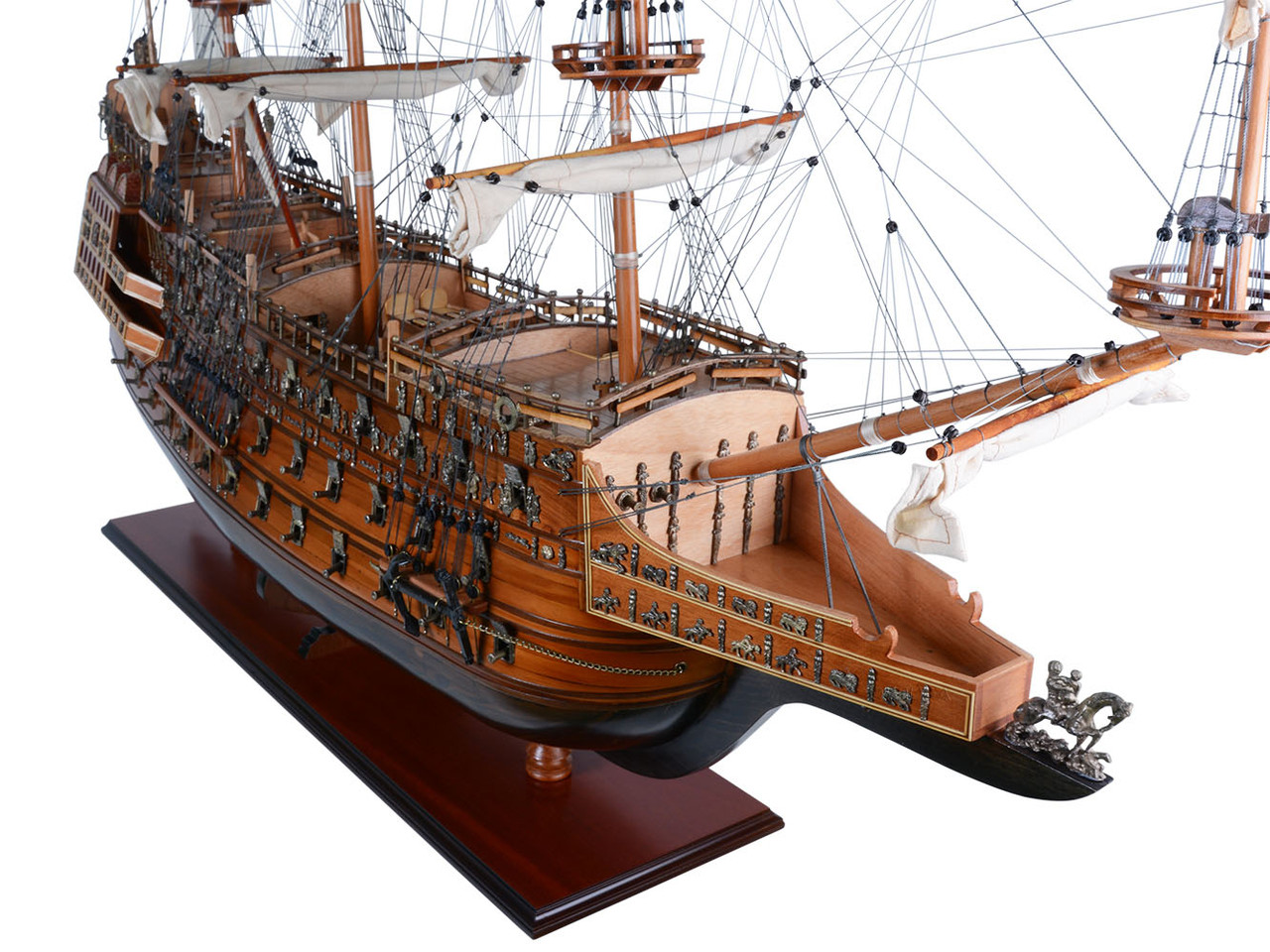XL HMS Sovereign of the Seas 1637 Tall Ship Wood Model 58