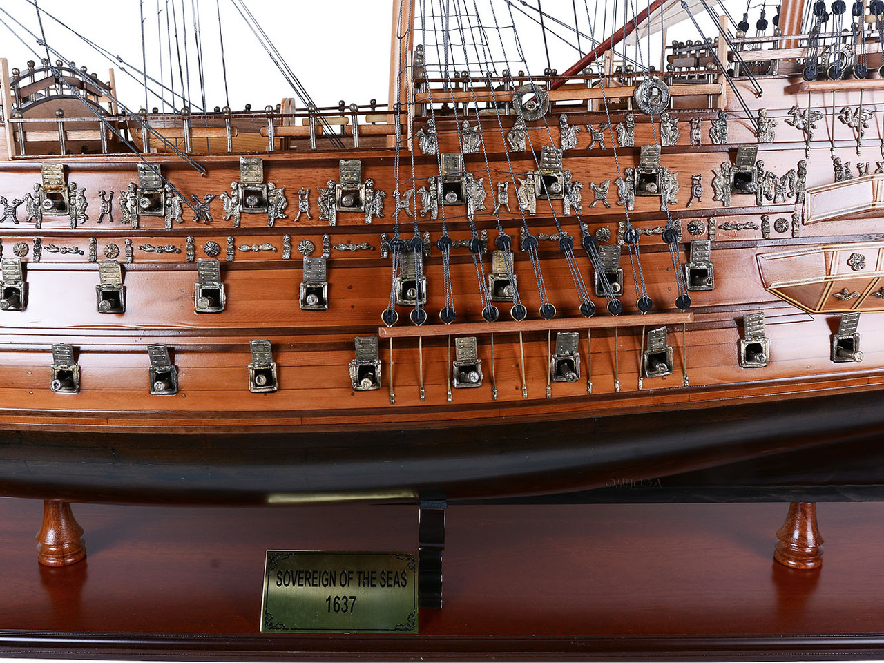 XL HMS Sovereign of the Seas 1637 Tall Ship Wood Model 58