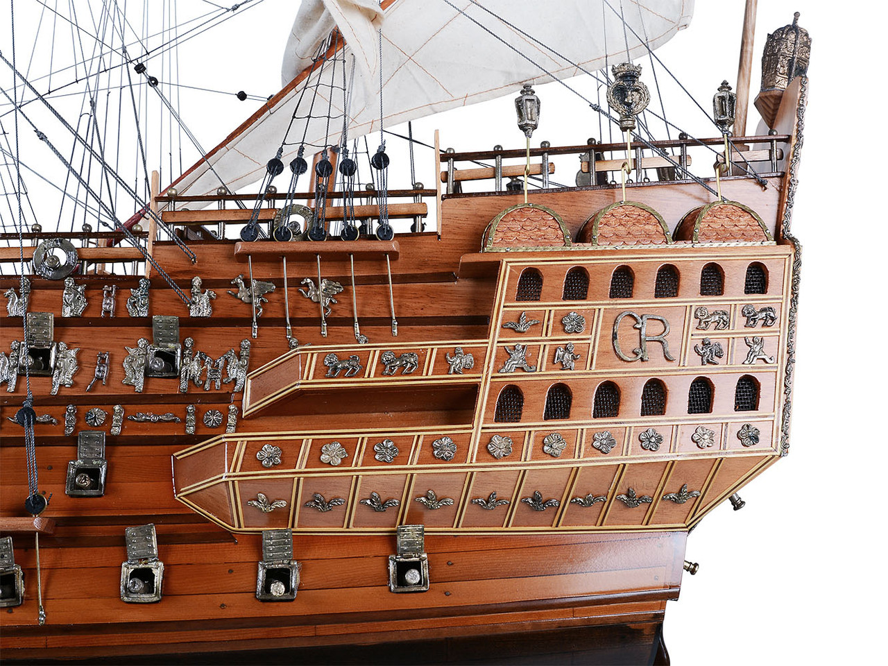 XL HMS Sovereign of the Seas 1637 Tall Ship Wood Model 58