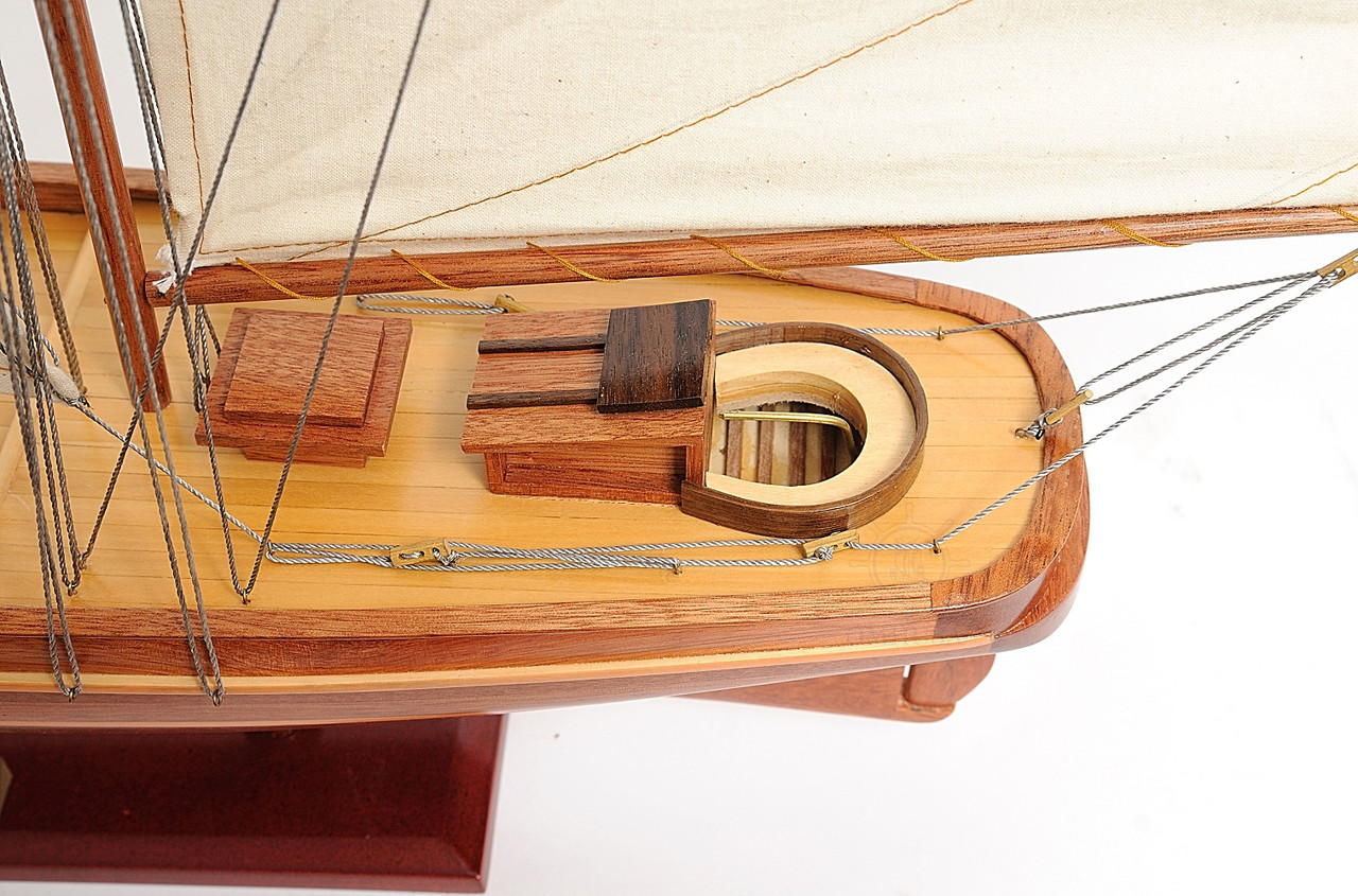 Yacht America Sailboat Fully Rigged Assembled Wood Model