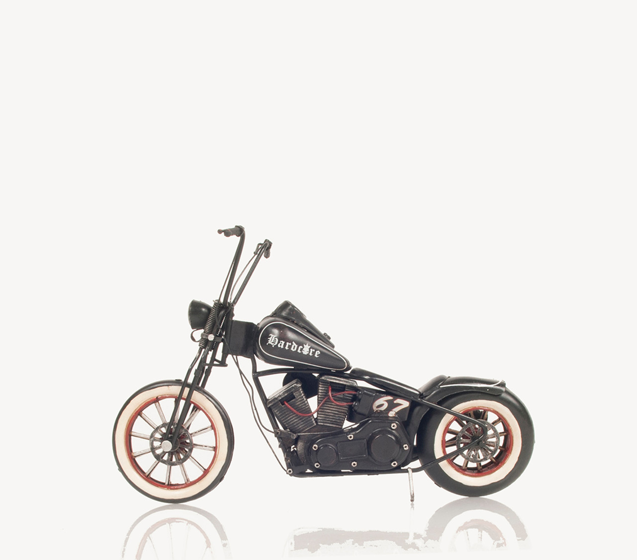 60s Harley Davidson Old Hardtail Chopper Motorcycle Metal Model 12.5/" Home Decor