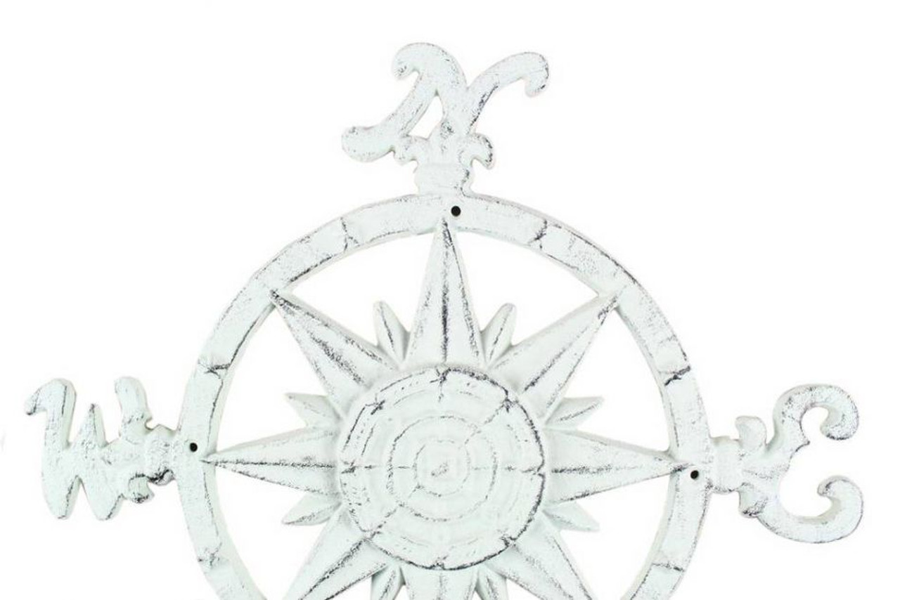 Compass Rose Windrose Bright White Nautical Wall Decor