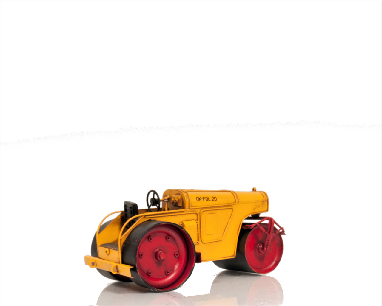 Steam Road Roller Metal Model Construction Equipment Vehicle