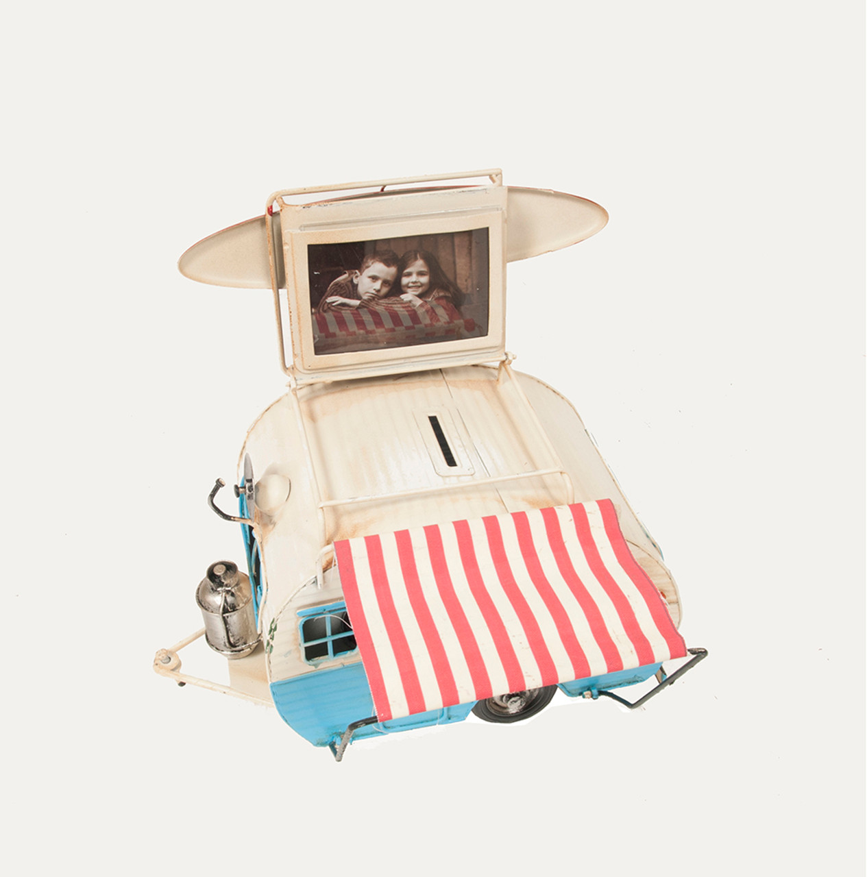 1960s Travel Camping Trailer Model Piggy Bank Photo Frame