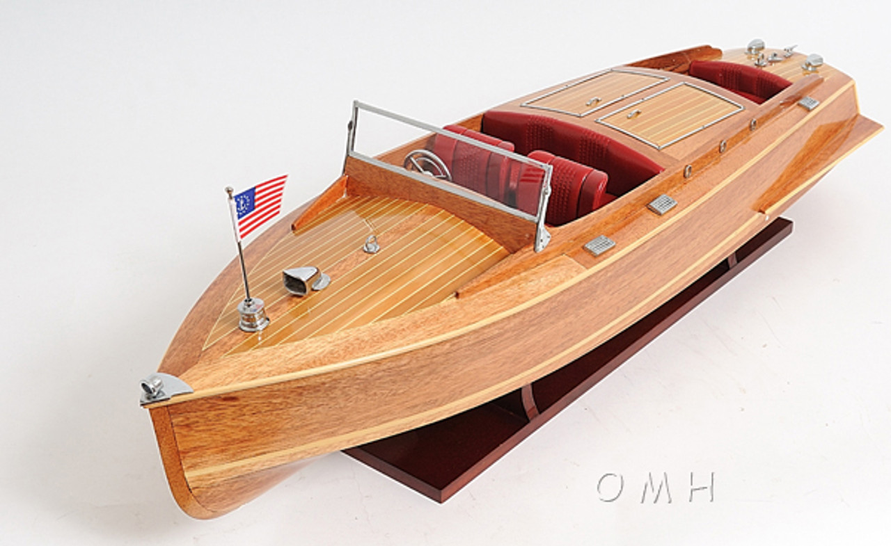 Chris Craft Runabout Wooden Model Power Speed Boat