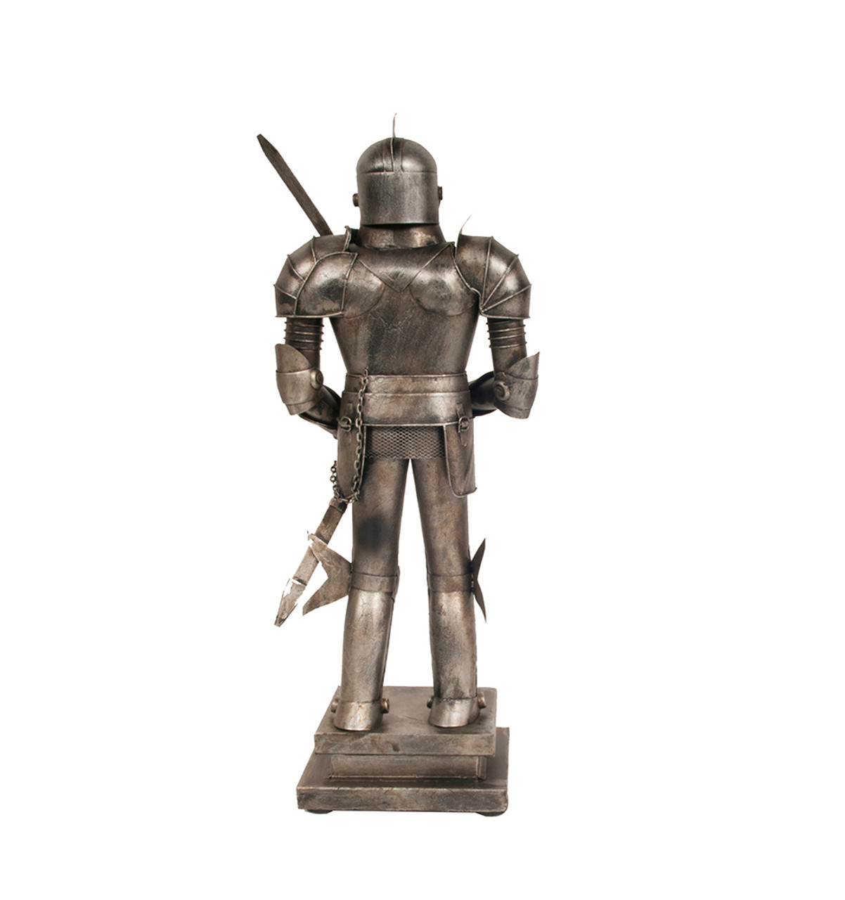 Medieval Knight Suit Of Armor Statue Sword Metal Model Figurine