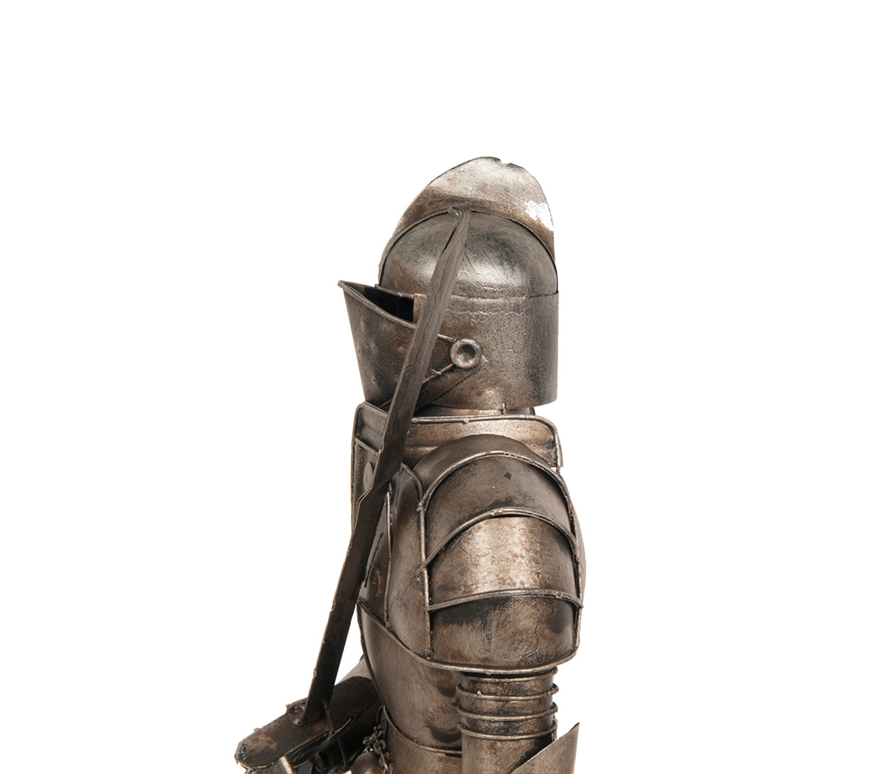Medieval Knight Suit Of Armor Statue Sword Metal Model Figurine