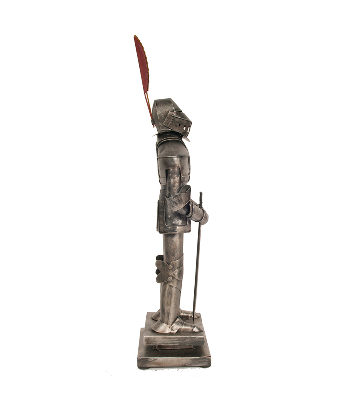 Medieval Knight Suit Of Plate Armor Feather Statue