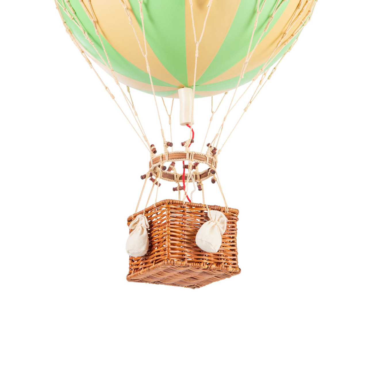 Hot Air Balloon Model Green White Wide Striped