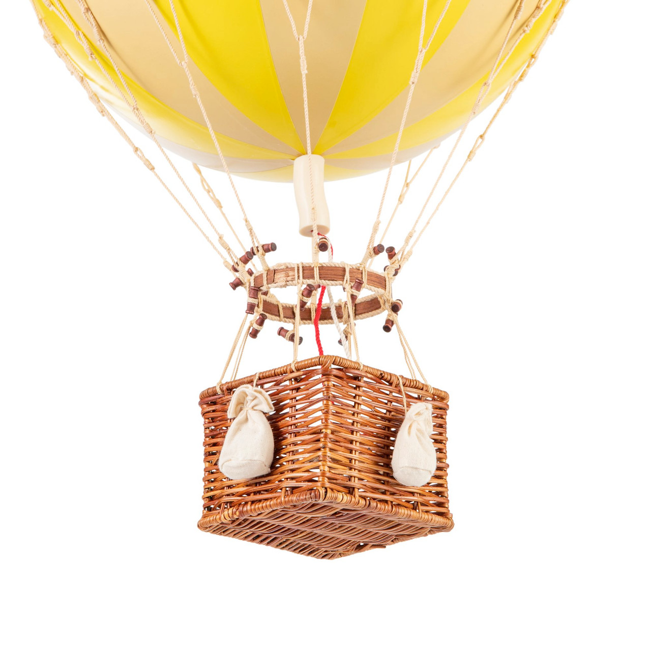 Hot Air Balloon Model Yellow White Wide Striped Ceiling Decor