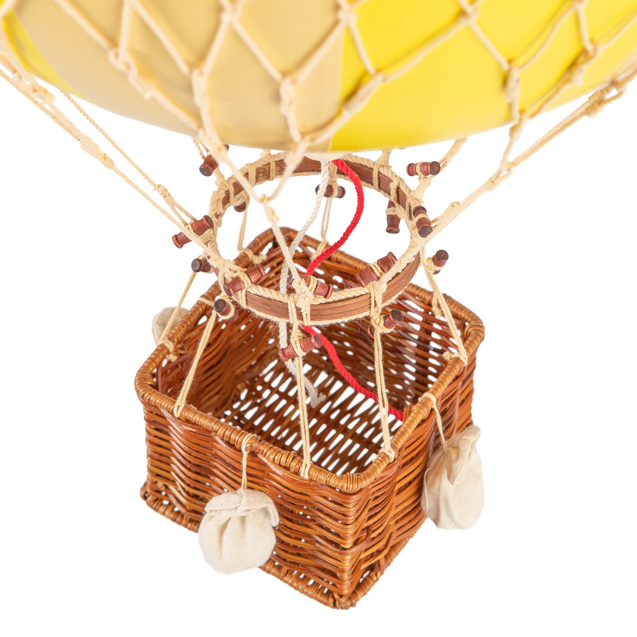 Hot Air Balloon Model Yellow White Wide Striped Ceiling Decor