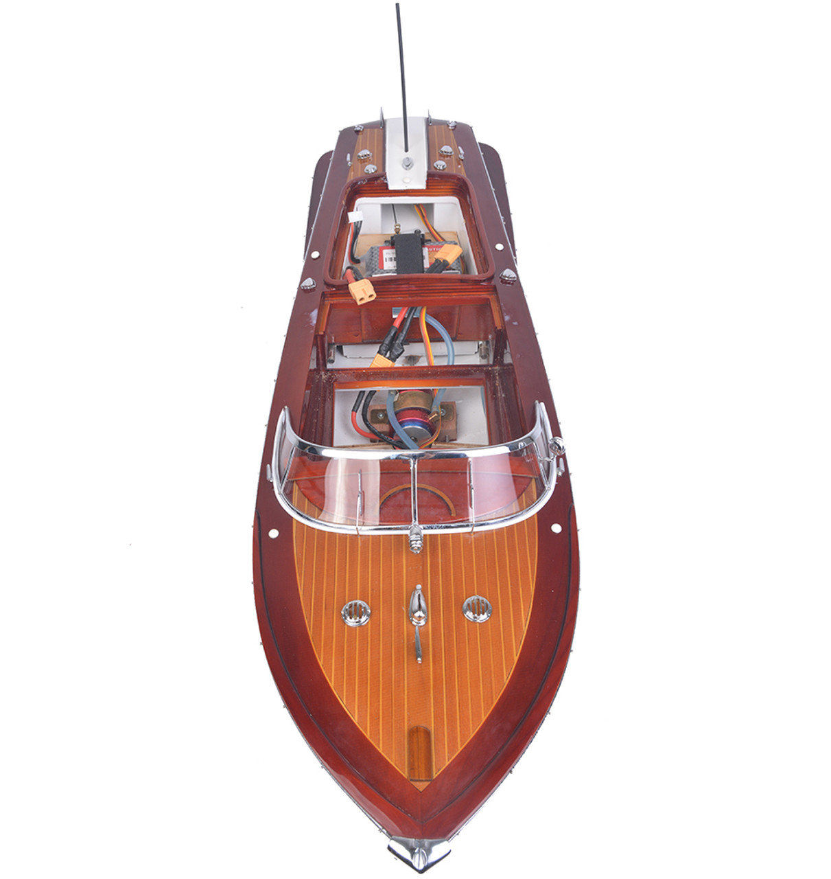 RC Riva Aquarama Speed Boat Wood Model Radio Controlled