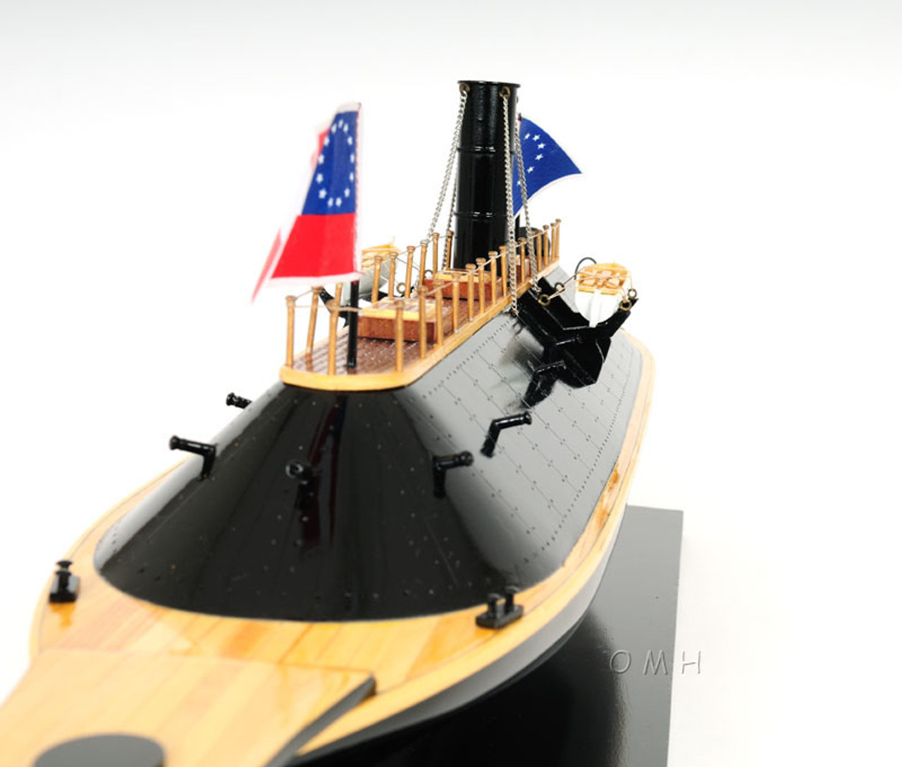 CSS Virginia Civil War Ironclad Confederate Ship Model Display Case