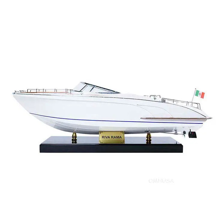 Riva Rivarama White Speed Boat Wooden Model 37