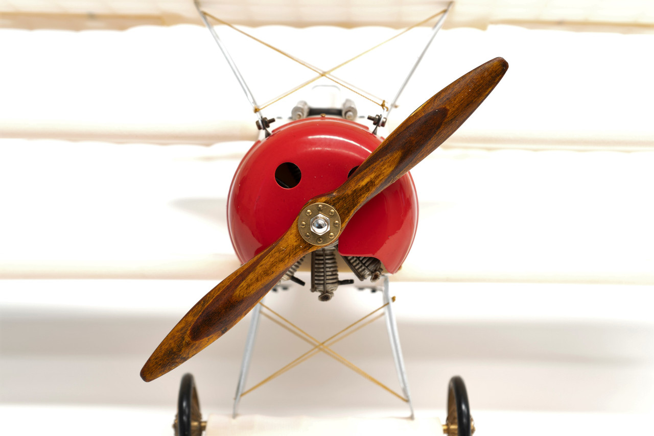 Fokker Tri-plane (Red Baron) Wood Airplane Model (Large), 32”