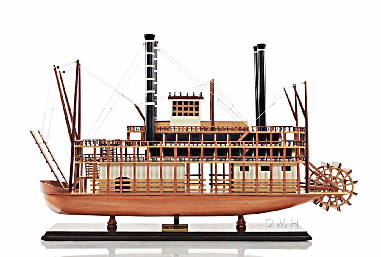 King Of Mississippi Riverboat Steamboat Wood Model