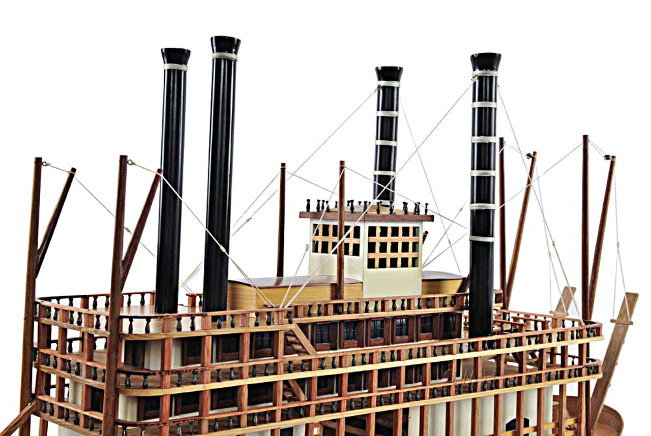 King Of Mississippi Riverboat Steamboat Wood Model