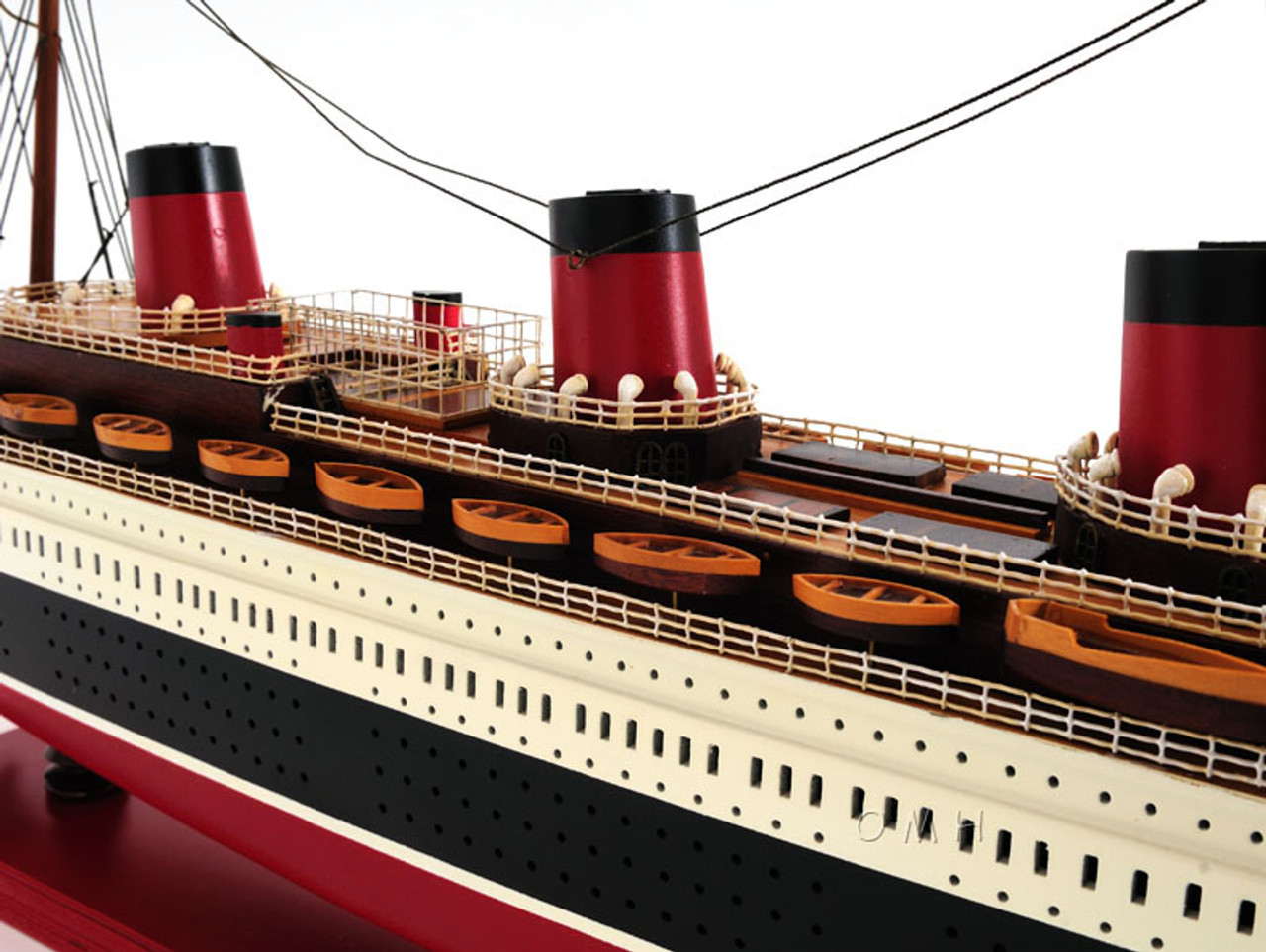 SS Normandie Ocean Liner Wood Cruise Ship Model