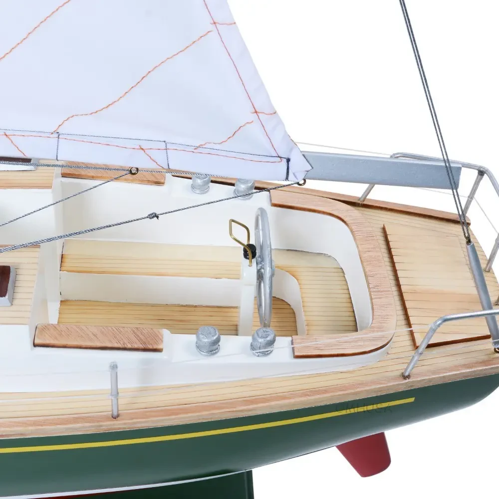 Omega 46 Sailboat Wood Sloop Model Yacht Fully Built