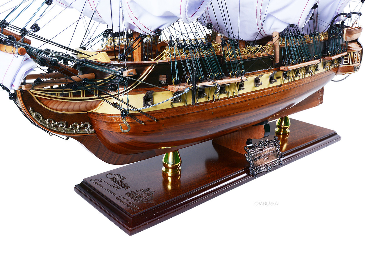 USS Constitution Full Crooked Sails Model Limited Edition