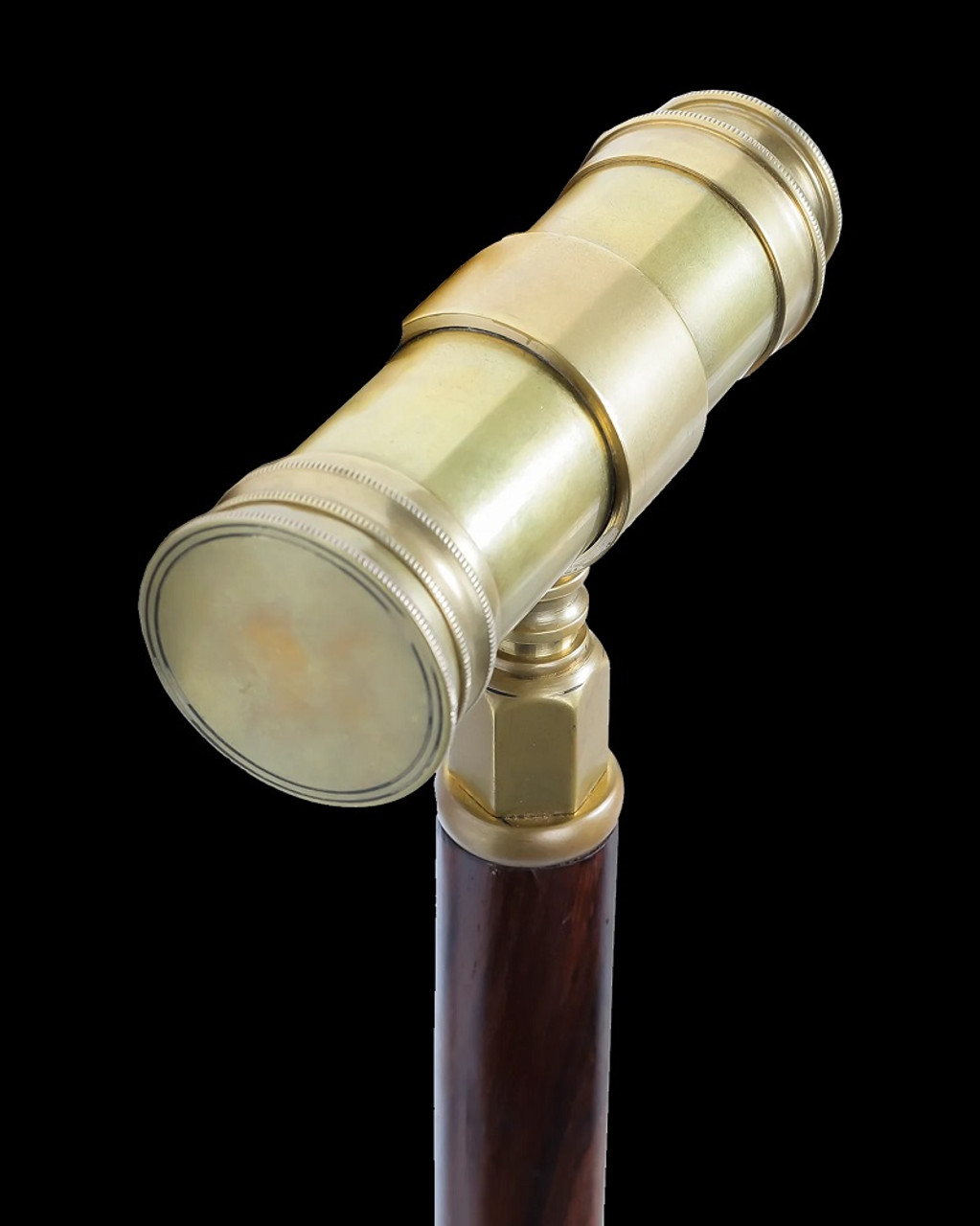 Spyglass Brass Telescope Cane Victorian Style Mahogany