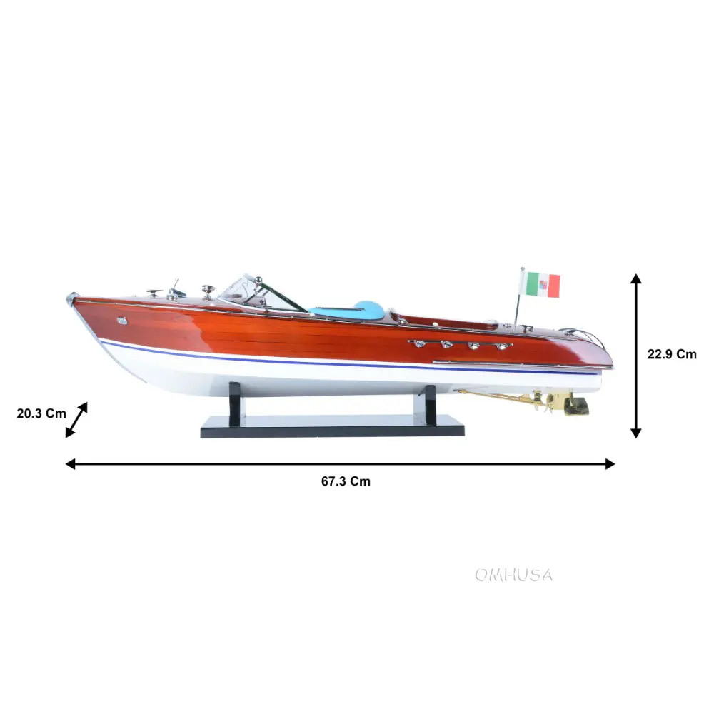 Riva Aquarama Painted Speed Boat Wood Model 26.5