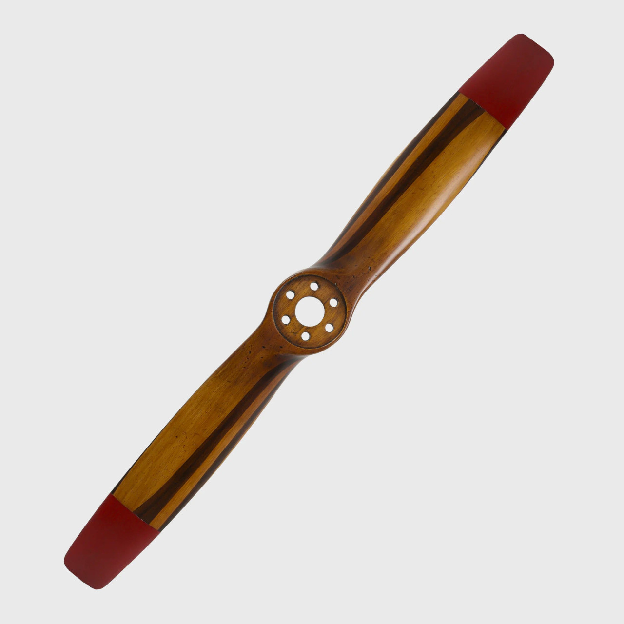 WWI Propeller Laminated Mahogany Red Tips Aviation Decor