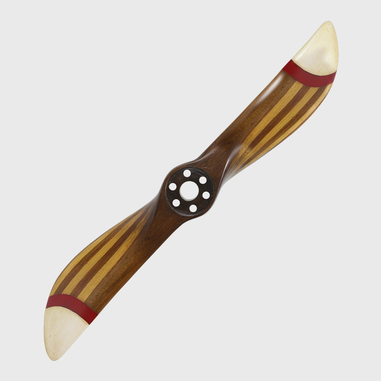 MACCHI Propeller Laminated Mahogany Wood White Aviation Decor
