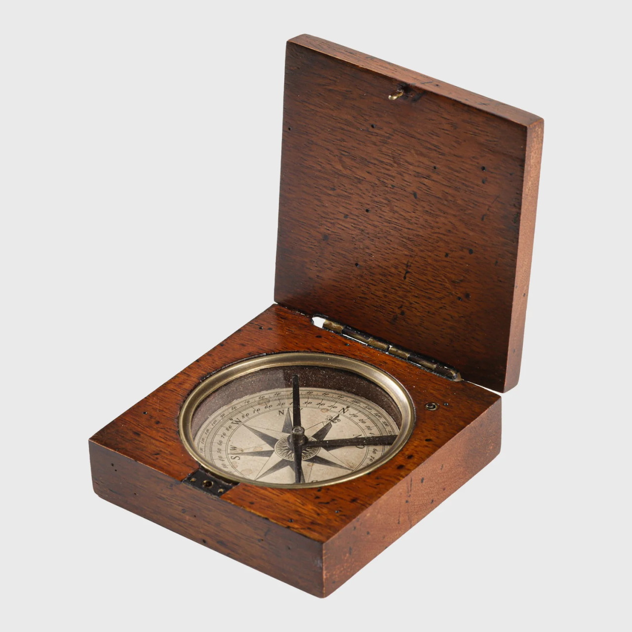 Lewis Clark Compass Mahogany Case Oregon Trail Expedition