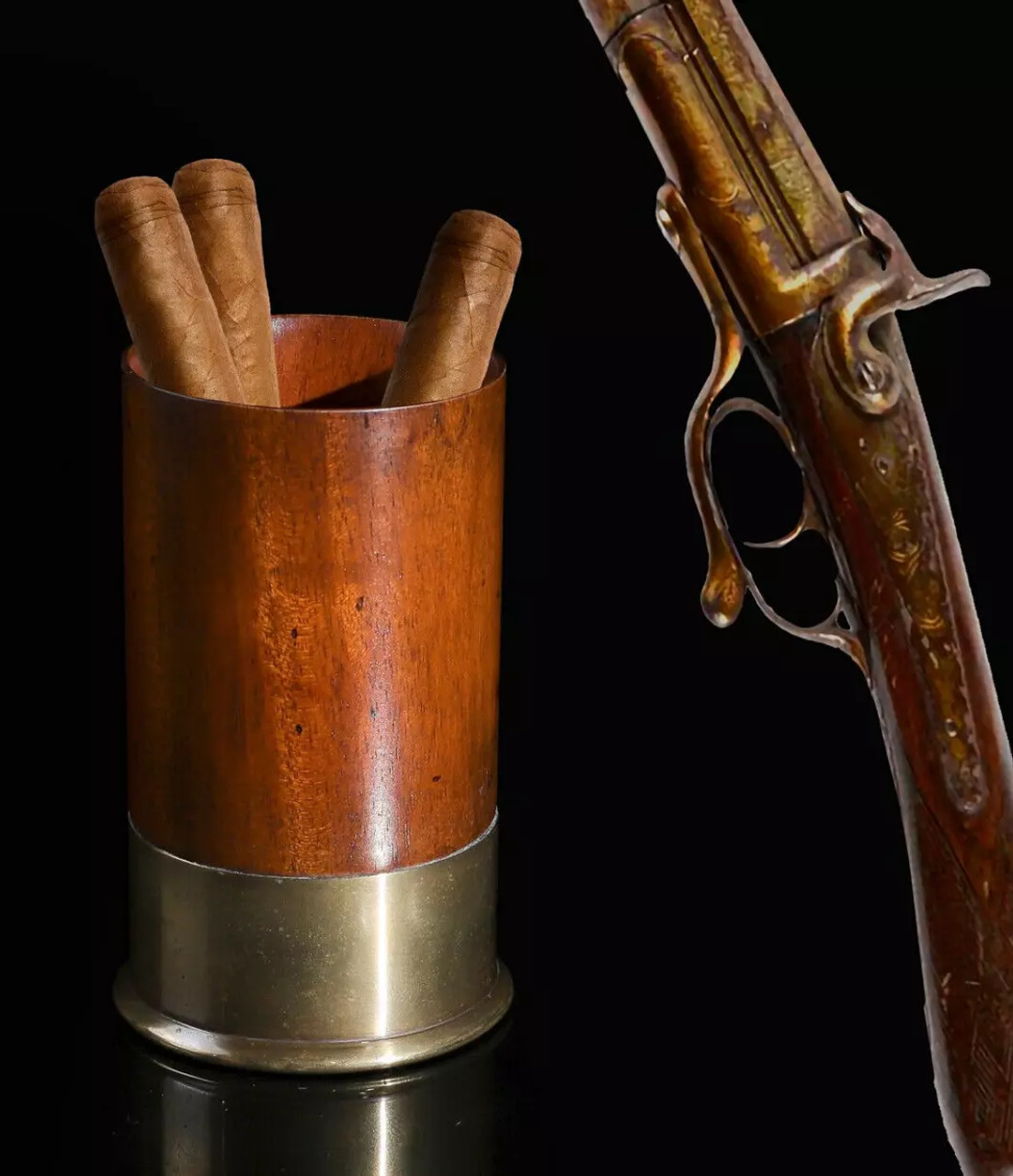 Shotgun Shell Wood Pen Holder Hunting Ammo