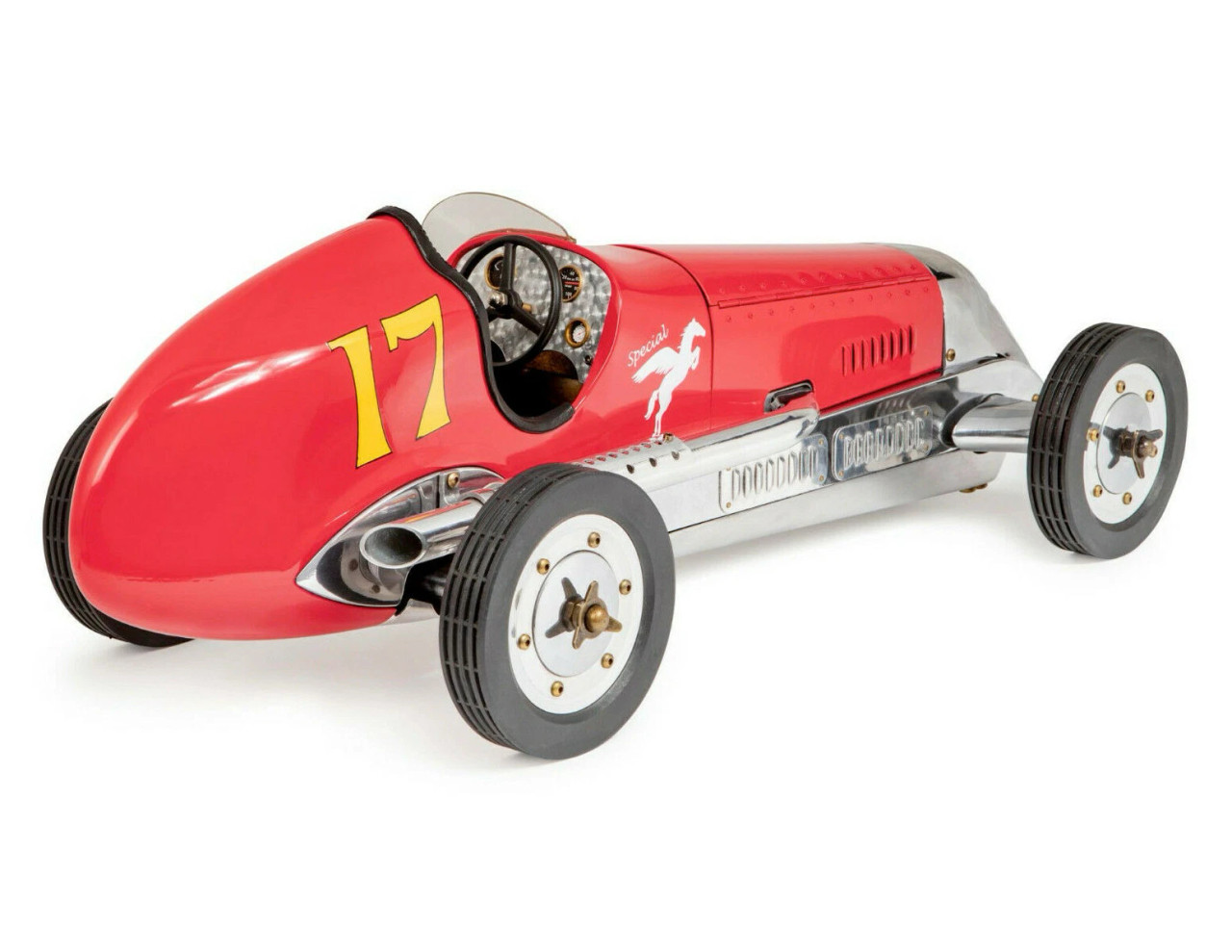 BB Korn Red 1930s Tether Car Aluminum Model 21
