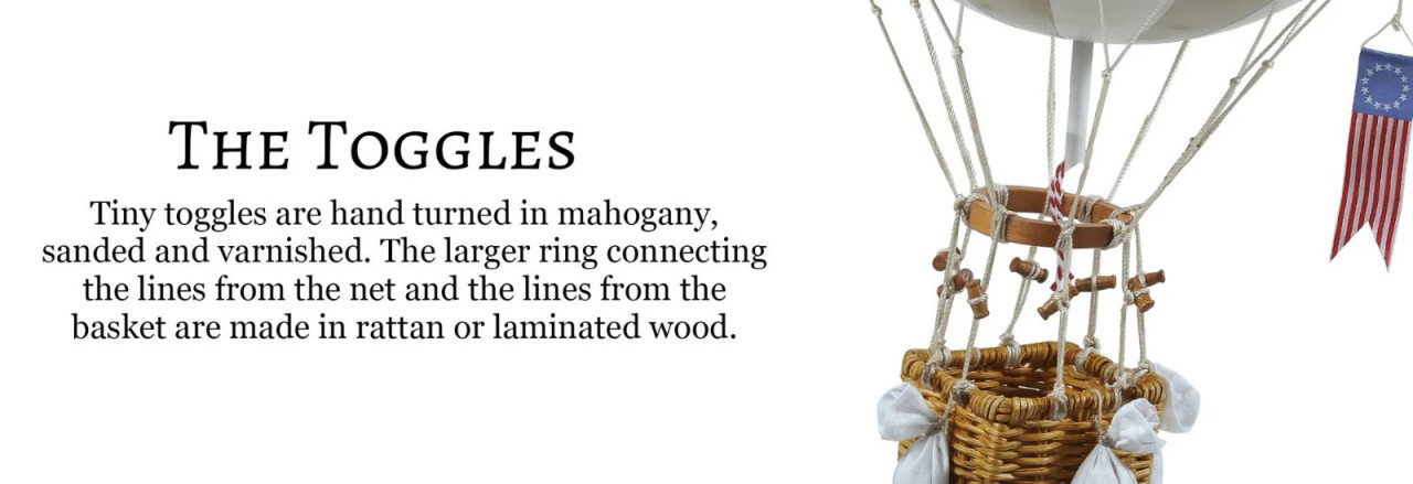 Hot Air Balloon Model Black White Hanging Ceiling Decor