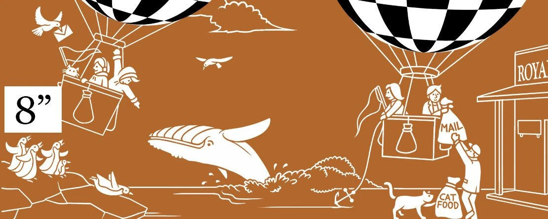 Hot Air Balloon Model Black White Hanging Ceiling Decor