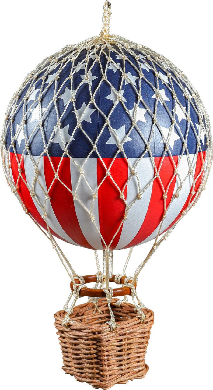 Hot Air Balloon Model USA Stars & Stripes Hanging Ceiling Decor