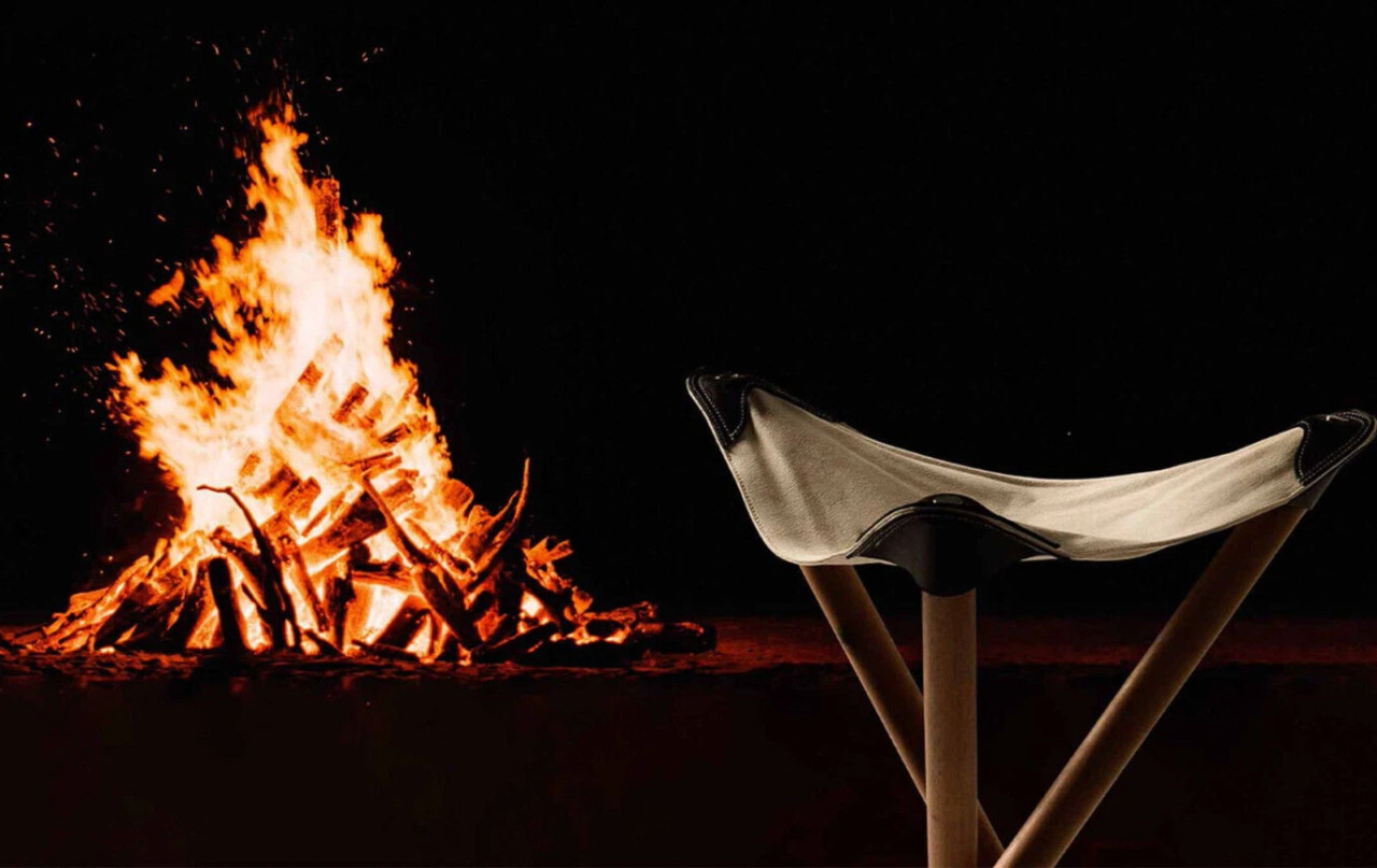 Black Portable Stool Camping Seat Hunters Fishing Folding Chair