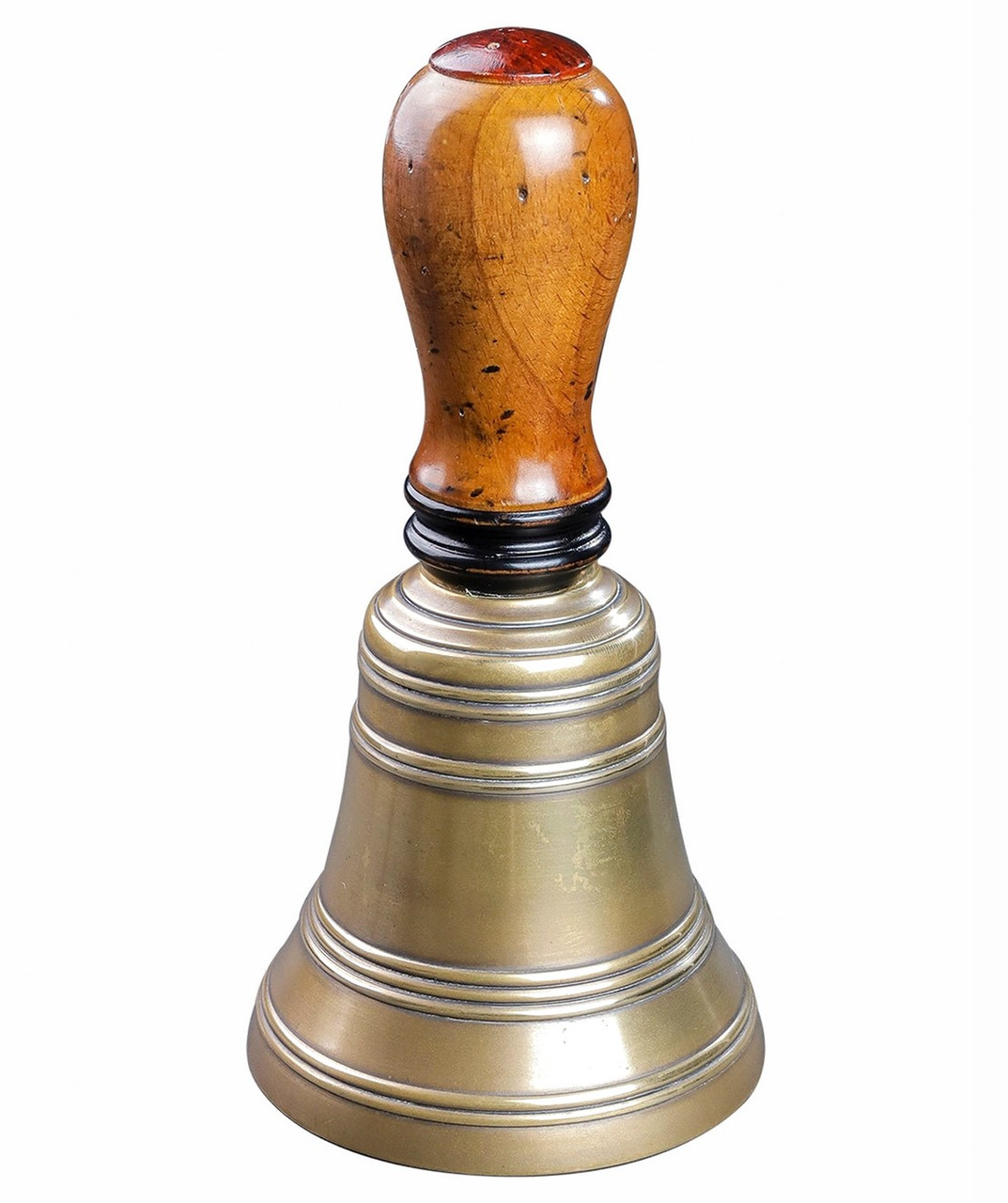 Festive Hand Bell Brass Wood Handle Gift Boxed Holiday Festive Hand Bell Brass Wood Handle Gift Boxed Holiday