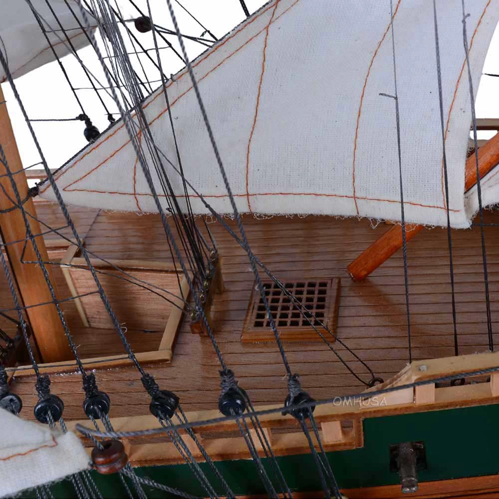 Danish Norske Love Tall Ship Wooden Model Norwegian Lion