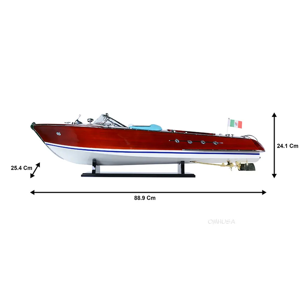 Riva Aquarama Painted Speed Boat Wood Model 35