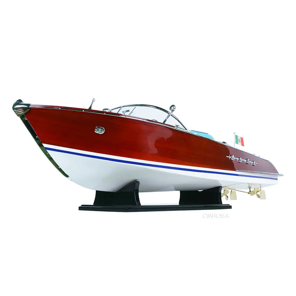 Riva Aquarama Painted Speed Boat Wood Model Runabout