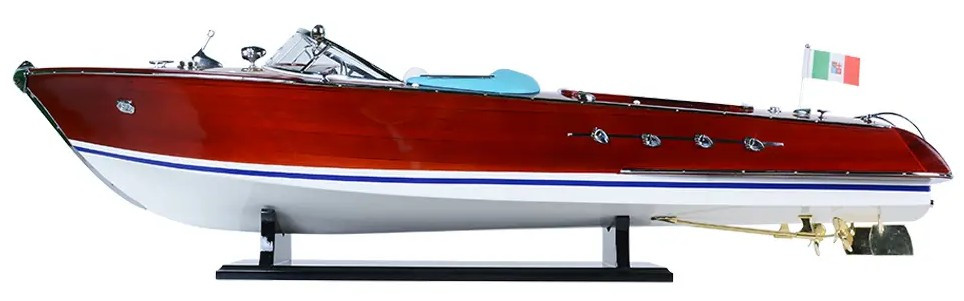 Riva Aquarama Painted Speed Boat Wood Model 35