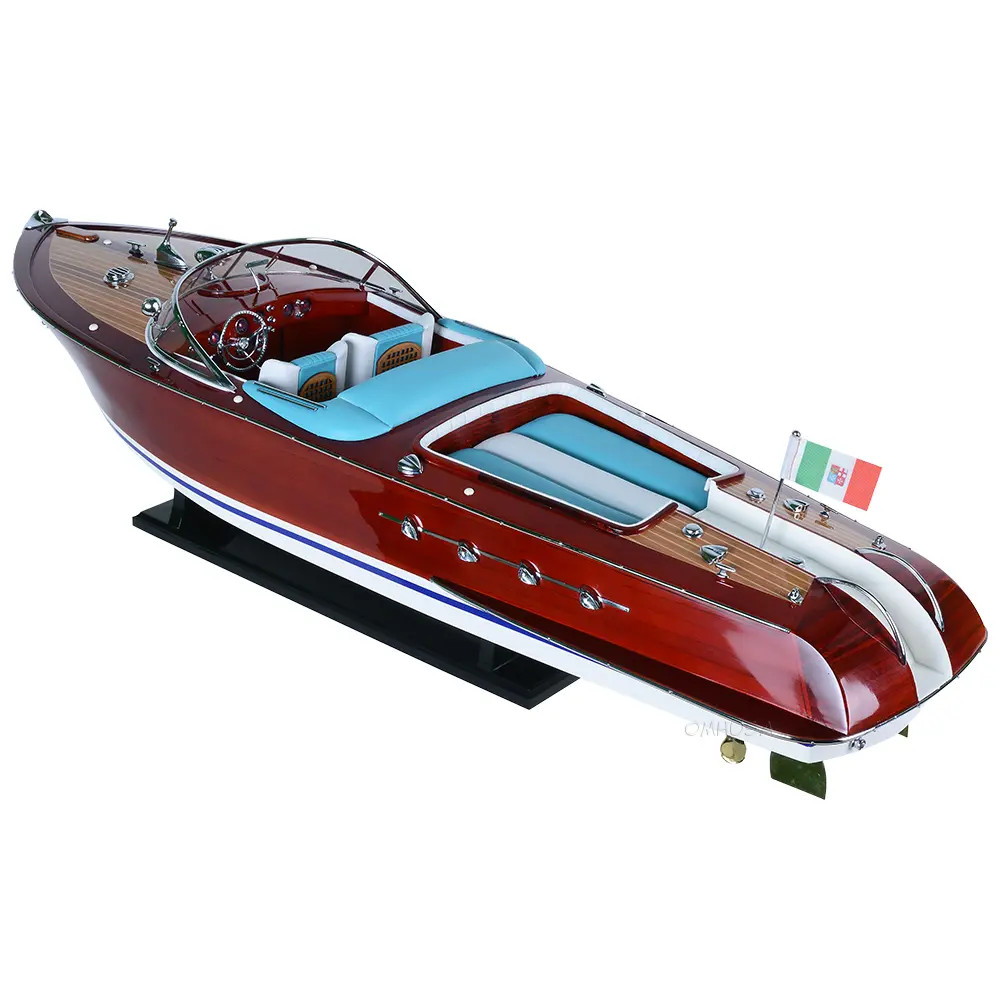 Riva Aquarama Painted Speed Boat Wood Model Runabout